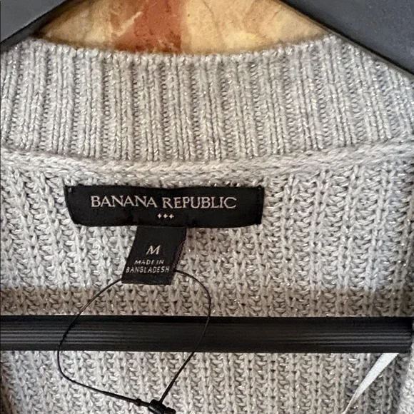 Banana Republic Light Gray Open-Front Cardigan size M brand new with tag - Picture 2 of 5